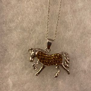 Horse charm necklace